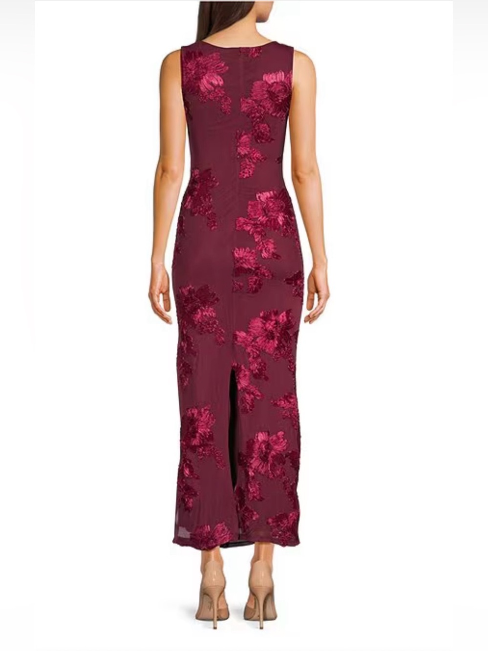THIRTY THIRTY PRINCES POLLY FIONA FLORAL SLEEVELESS MAXI DRES BURGUNDY XL - Picture 7 of 12